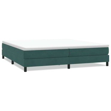 vidaXL Κρεβάτι Boxspring χωρίς Στρώμα Σκούρο Πράσινο 200x210εκ