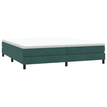 vidaXL Κρεβάτι Boxspring χωρίς Στρώμα Σκούρο Πράσινο 200x210εκ
