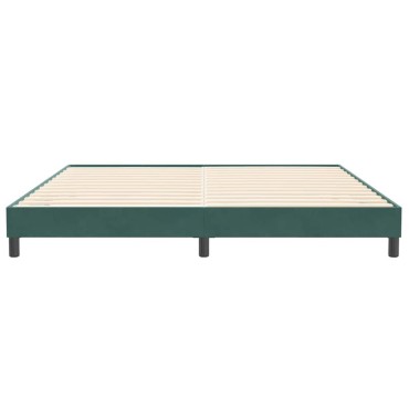 vidaXL Κρεβάτι Boxspring χωρίς Στρώμα Σκούρο Πράσινο 200x210εκ