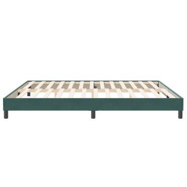vidaXL Κρεβάτι Boxspring χωρίς Στρώμα Σκούρο Πράσινο 200x210εκ