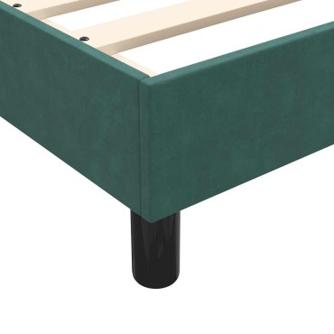 vidaXL Κρεβάτι Boxspring χωρίς Στρώμα Σκούρο Πράσινο 200x210εκ