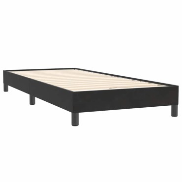 vidaXL Κρεβάτι Boxspring χωρίς Στρώμα Μαύρο 80x220 εκ. Βελούδινο