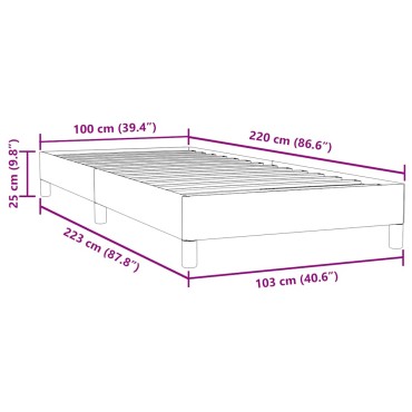 vidaXL Box Spring κρεβάτι χωρίς στρώμα ροζ 100x220 cm Βελούδινο