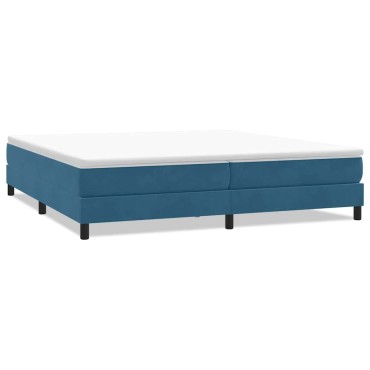 vidaXL Κρεβάτι Boxspring χωρίς Στρώμα Σκούρο Μπλε 200x220 εκ Βελούδινο