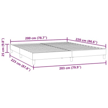 vidaXL Κρεβάτι Boxspring χωρίς Στρώμα Σκούρο Μπλε 200x220 εκ Βελούδινο