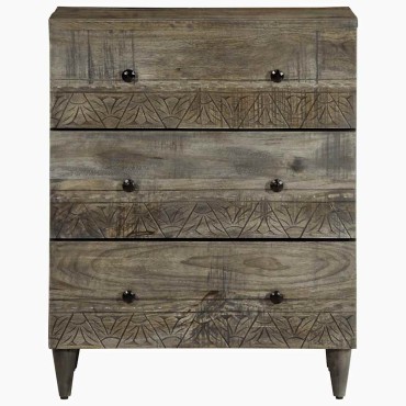 vidaXL Sideboards 2 τεμ. ανοιχτό γκρι 60x33,5x75cm μασίφ ξύλο Mango