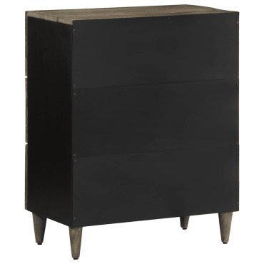 vidaXL Sideboards 2 τεμ. ανοιχτό γκρι 60x33,5x75cm μασίφ ξύλο Mango