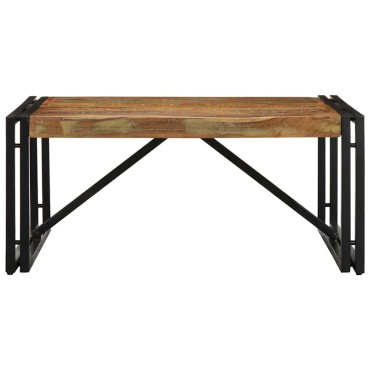 vidaXL Τραπεζάκι σαλονιού πολύχρωμο 80x80x35cm Ξύλο μασίφ ανακυκλωμένο 1 τεμ.