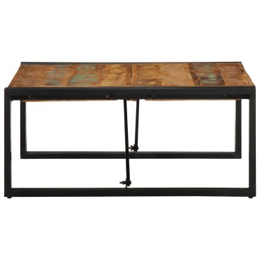 vidaXL Τραπεζάκι σαλονιού πολύχρωμο 80x80x35cm Ξύλο μασίφ ανακυκλωμένο 1 τεμ.