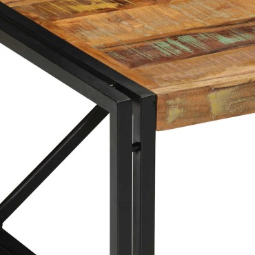 vidaXL Τραπεζάκι σαλονιού πολύχρωμο 80x80x35cm Ξύλο μασίφ ανακυκλωμένο 1 τεμ.