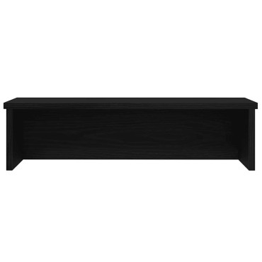 vidaXL Ράφι κουζίνας στοιβαζόμενο μαύρο 50x15x16εκ Κατασκευασμένο ξύλο