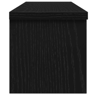 vidaXL Ράφι κουζίνας στοιβαζόμενο μαύρο 50x15x16εκ Κατασκευασμένο ξύλο