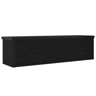 vidaXL Ράφι κουζίνας στοιβαζόμενο μαύρο 50x15x16εκ Κατασκευασμένο ξύλο