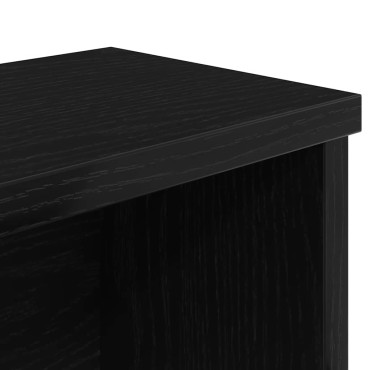 vidaXL Ράφι κουζίνας στοιβαζόμενο μαύρο 50x15x16εκ Κατασκευασμένο ξύλο