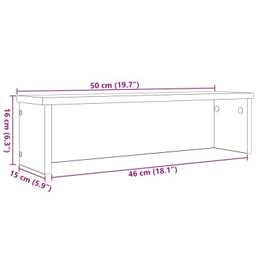 vidaXL Ράφι κουζίνας στοιβαζόμενο μαύρο 50x15x16εκ Κατασκευασμένο ξύλο