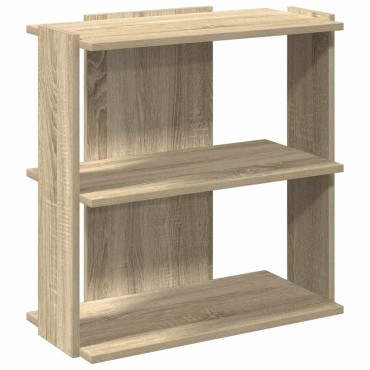 vidaXL Βιβλιοθήκη 3 Επιπέδων Sonoma Δρυς 60x30x60cm Επεξεργ. Ξύλο 1 τεμ.