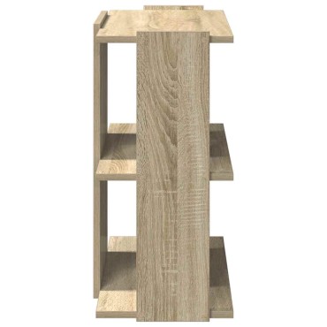 vidaXL Βιβλιοθήκη 3 Επιπέδων Sonoma Δρυς 60x30x60cm Επεξεργ. Ξύλο 1 τεμ.