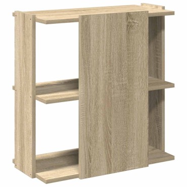 vidaXL Βιβλιοθήκη 3 Επιπέδων Sonoma Δρυς 60x30x60cm Επεξεργ. Ξύλο 1 τεμ.
