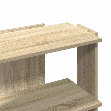 vidaXL Βιβλιοθήκη 3 Επιπέδων Sonoma Δρυς 60x30x60cm Επεξεργ. Ξύλο 1 τεμ.