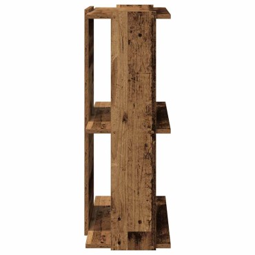 vidaXL Βιβλιοθήκη 3 επιπέδων Παλιό Ξύλο 60x30x80cm Ξύλινη κατασκευή 1 τεμ.
