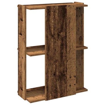 vidaXL Βιβλιοθήκη 3 επιπέδων Παλιό Ξύλο 60x30x80cm Ξύλινη κατασκευή 1 τεμ.