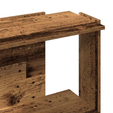 vidaXL Βιβλιοθήκη 3 επιπέδων Παλιό Ξύλο 60x30x80cm Ξύλινη κατασκευή 1 τεμ.