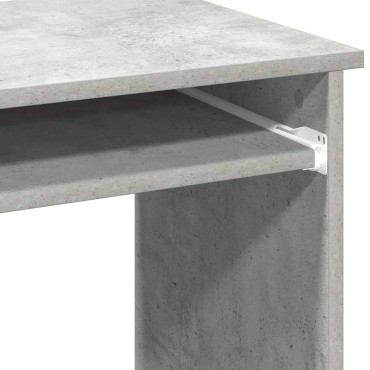 vidaXL Γραφείο με Ράφια Γκρι Σκυροδέματος 84x40x78cm Μοριοσανίδα 1 τεμ.