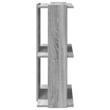 vidaXL Βιβλιοθήκη 3 Επιπέδων Γκρι Sonoma 60x30x80cm Επεξεργ. Ξύλο 1 τεμ.