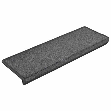vidaXL Πατάκια για σκάλες 30 τεμάχια 65x21x4 εκ. Σκούρο γκρι