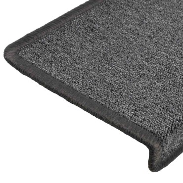 vidaXL Πατάκια για σκάλες 30 τεμάχια 65x21x4 εκ. Σκούρο γκρι