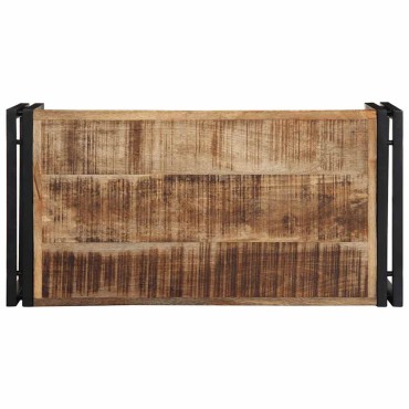 vidaXL Τραπεζάκι σαλονιού 80x40x35cm Στερεό ακατέργαστο ξύλο Mango 1 τεμ.
