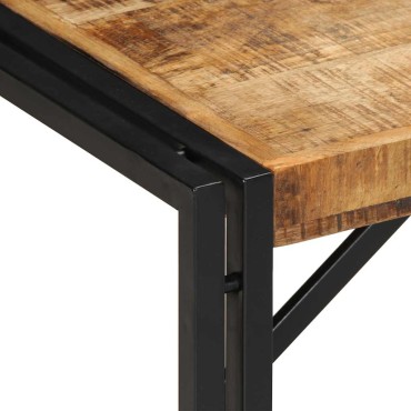 vidaXL Τραπεζάκι σαλονιού 80x40x35cm Στερεό ακατέργαστο ξύλο Mango 1 τεμ.