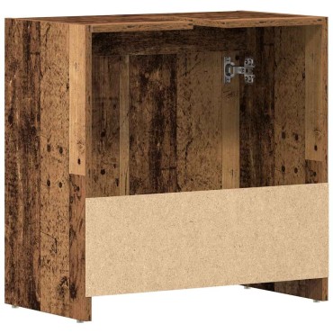 vidaXL Ντουλάπι Νιπτήρα Μπάνιου Παλιό Ξύλο 60x33x60 εκ 1 τεμ.