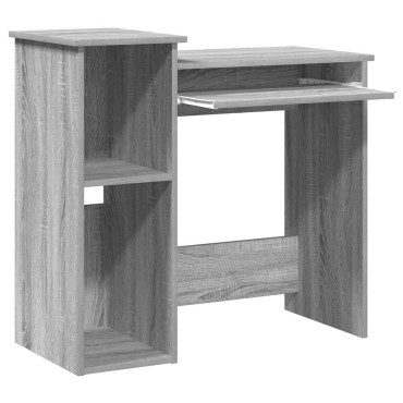 vidaXL Γραφείο με Ράφια Γκρι Sonoma 84x40x78cm Επεξεργασμένο Ξύλο 1 τεμ.