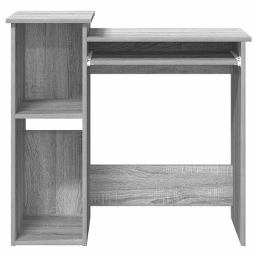 vidaXL Γραφείο με Ράφια Γκρι Sonoma 84x40x78cm Επεξεργασμένο Ξύλο 1 τεμ.