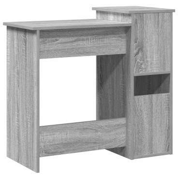 vidaXL Γραφείο με Ράφια Γκρι Sonoma 84x40x78cm Επεξεργασμένο Ξύλο 1 τεμ.