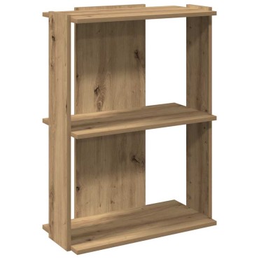 vidaXL Βιβλιοθήκη 3 επιπέδων Δρυς τεχνίτης 60x30x80cm 1 τεμ.