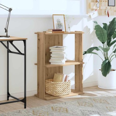 vidaXL Βιβλιοθήκη 3 επιπέδων Δρυς τεχνίτης 60x30x80cm 1 τεμ.