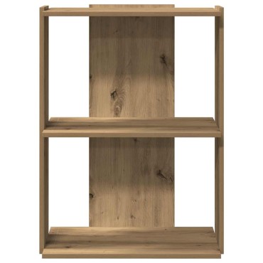 vidaXL Βιβλιοθήκη 3 επιπέδων Δρυς τεχνίτης 60x30x80cm 1 τεμ.