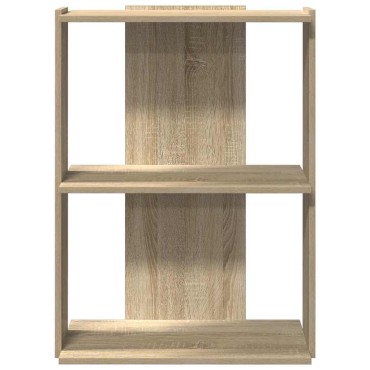 vidaXL Βιβλιοθήκη 3 Επιπέδων Sonoma Δρυς 60x30x80cm Επεξεργ. Ξύλο 1 τεμ.