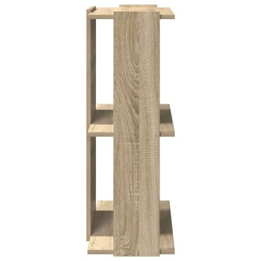 vidaXL Βιβλιοθήκη 3 Επιπέδων Sonoma Δρυς 60x30x80cm Επεξεργ. Ξύλο 1 τεμ.