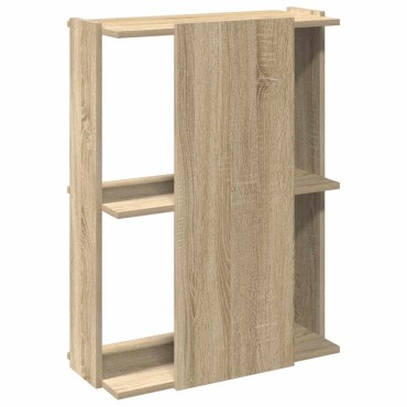 vidaXL Βιβλιοθήκη 3 Επιπέδων Sonoma Δρυς 60x30x80cm Επεξεργ. Ξύλο 1 τεμ.