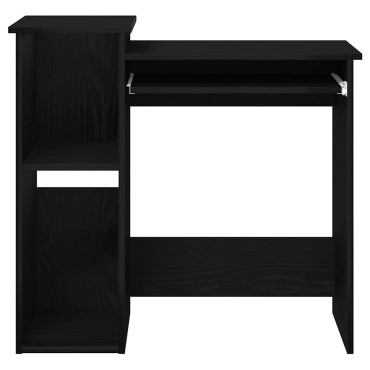 vidaXL Γραφείο με Ράφια Μαύρο 84x40x78cm από Μοριοσανίδα 1 τεμ.