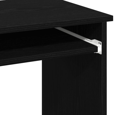 vidaXL Γραφείο με Ράφια Μαύρο 84x40x78cm από Μοριοσανίδα 1 τεμ.
