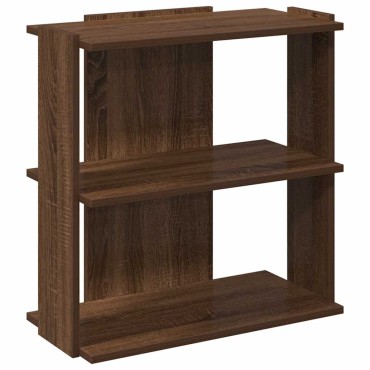 vidaXL Βιβλιοθήκη 3 Επιπέδων Καφέ Δρυς 60x30x60cm Επεξεργ. Ξύλο 1 τεμ.