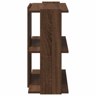 vidaXL Βιβλιοθήκη 3 Επιπέδων Καφέ Δρυς 60x30x60cm Επεξεργ. Ξύλο 1 τεμ.