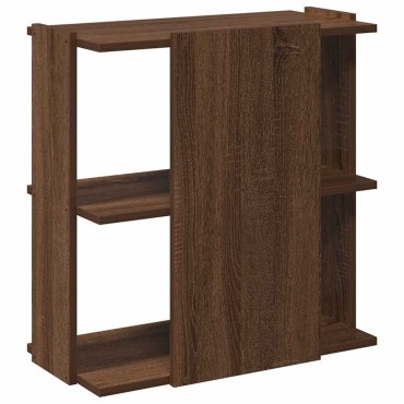 vidaXL Βιβλιοθήκη 3 Επιπέδων Καφέ Δρυς 60x30x60cm Επεξεργ. Ξύλο 1 τεμ.