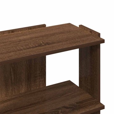vidaXL Βιβλιοθήκη 3 Επιπέδων Καφέ Δρυς 60x30x60cm Επεξεργ. Ξύλο 1 τεμ.
