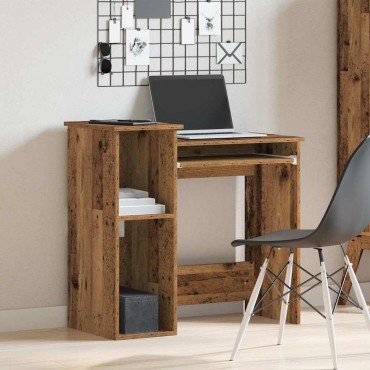 vidaXL Γραφείο με Ράφια Όψη Παλαιού Ξύλου 184x40x78cm Επεξ. Ξύλο 1 τεμ.