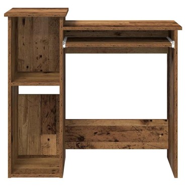 vidaXL Γραφείο με Ράφια Όψη Παλαιού Ξύλου 184x40x78cm Επεξ. Ξύλο 1 τεμ.